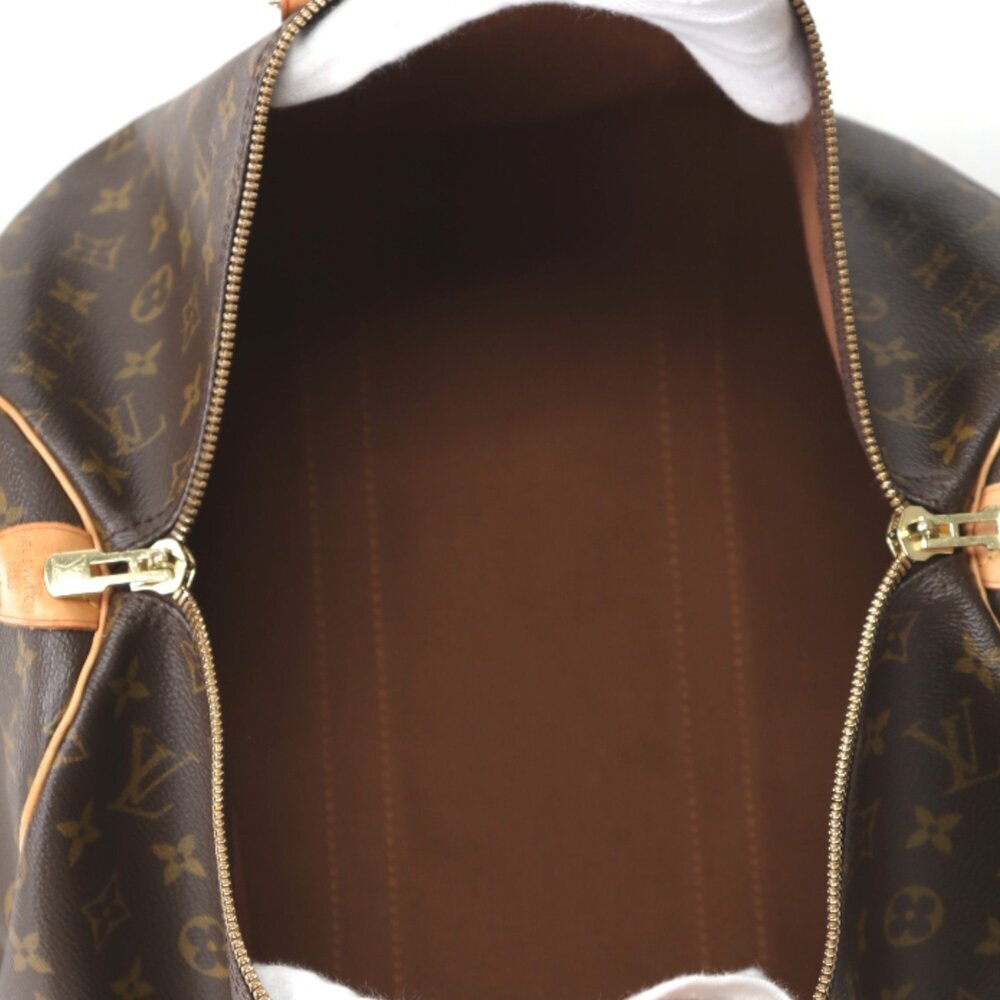 LOUIS VUITTON Authentic Brown Monogram Canvas Keepall 45 Boston Bag - Picture 14 of 15